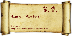 Wigner Vivien névjegykártya